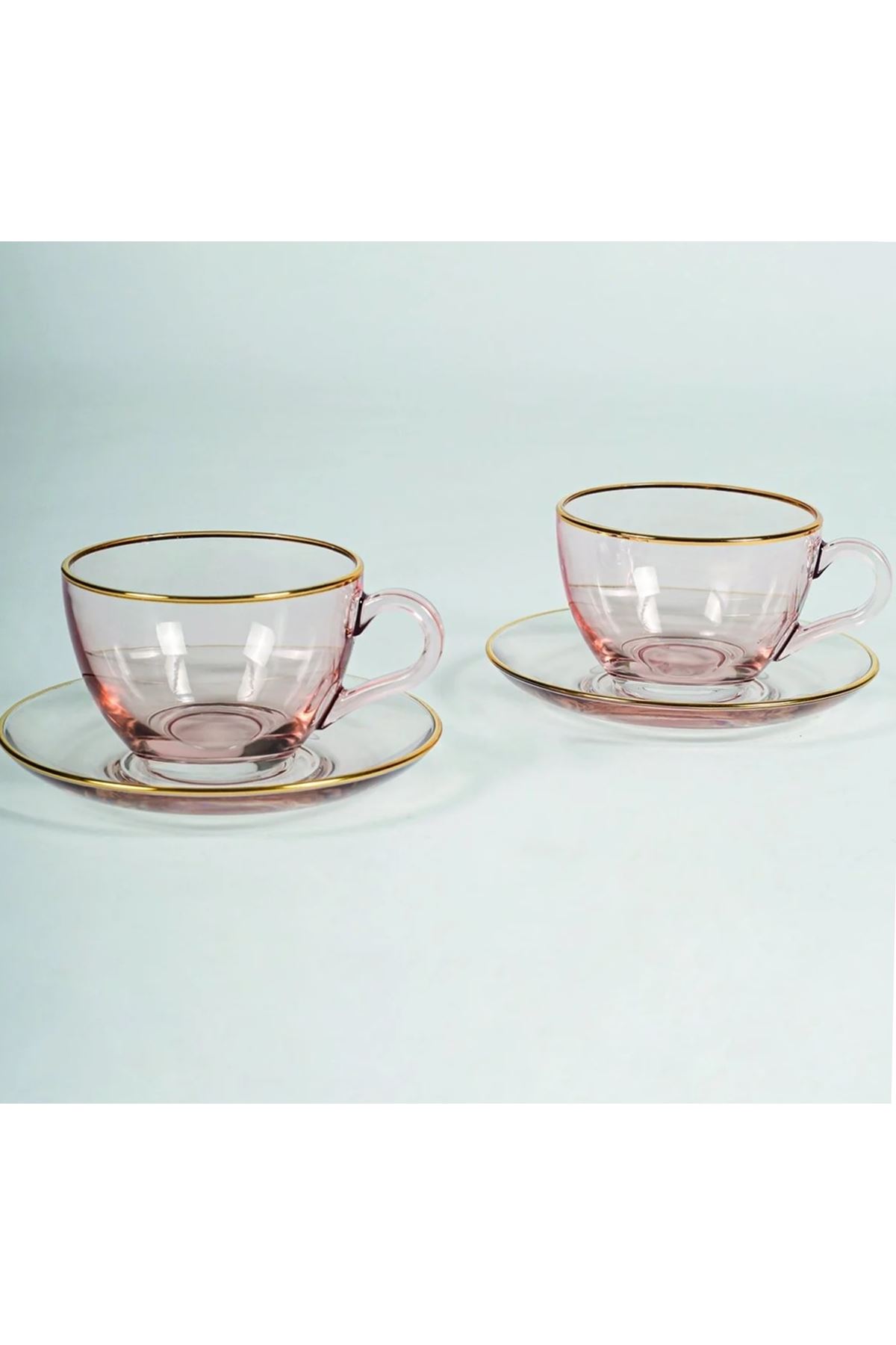 Paşabahçe 2 Kişilik Pembe Çay Fincanı 240cc