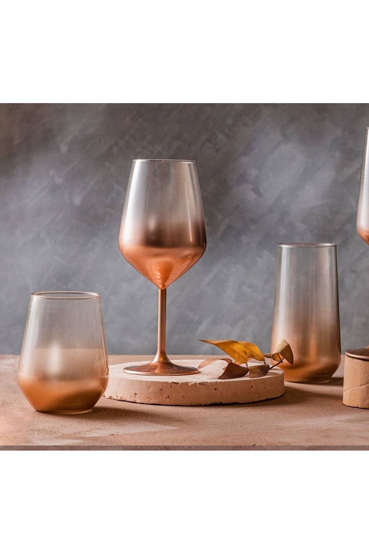 Paşabahçe 18 Parça Bronz Degrade Bardak Seti