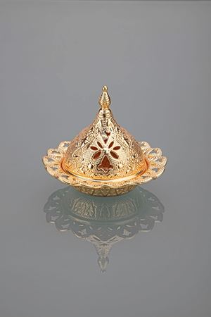 Gold Metal Mini Lokumluk 7cm