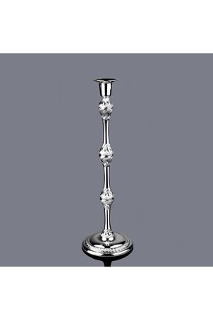 Gümüş Metal Uzun Şamdan Mumluk h.40cm