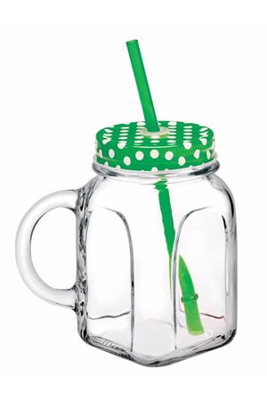 Paşabahçe Homemade 2 li Pipet Delikli Kupa Yeşil 450cc 