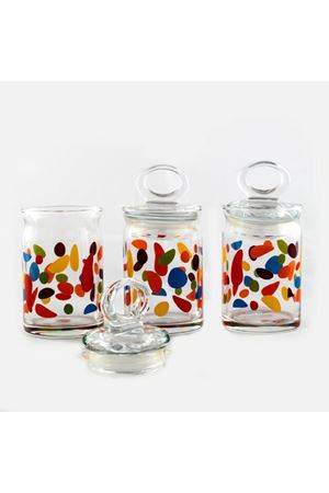 Paşabahçe 3 lü Desenli Cam Kavanoz 240cc