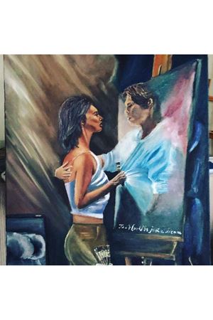 “Hayat bir illüzyondur”  Tuval Üzerine Yağlı Boya Tablo Ölçü:50cmx70cm