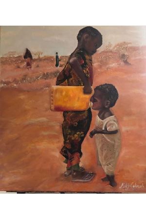 “Suyun değeri,kuyu kuruyunca anlaşılır ”  Tuval Üzerine Yağlı Boya Tablo Ölçü:50cmx70cm