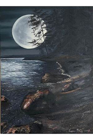 “Mehtabın gizemi” Tuval Üzerine Yağlı Boya Tablo Ölçü:50cmx70cm