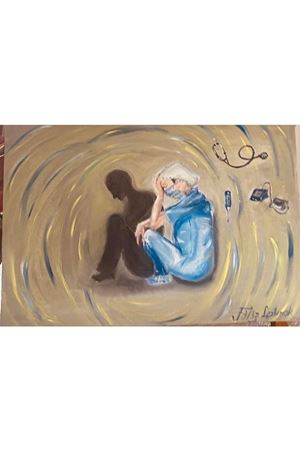 “Hayat kurtaranlar…doktorlarımız ” Tuval Üzerine Yağlı Boya Tablo Ölçü:50cmx70cm   