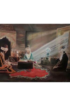 “Dervişler” Tuval Üzerine Yağlı Boya Tablo Ölçü:50cmx70cm