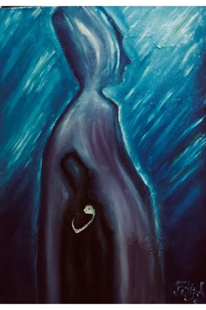 “Bir ben var benden içeri” Tuval Üzerine Yağlı Boya Tablo Ölçü:50cmx70cm   