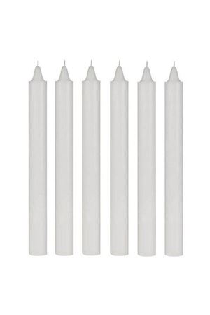 6 lI Şamdan Krem Mum h.18cm Çap:1,5cm 