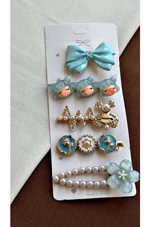 5 Parça Mavi Toka Seti