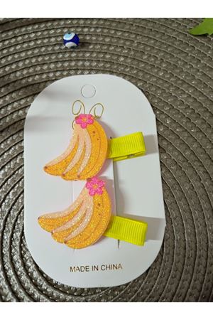 2 Parça Muz Çocuk Pens Yan Toka Seti