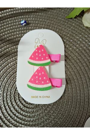 2 Parça Karpuz Çocuk Pens Yan Toka Seti