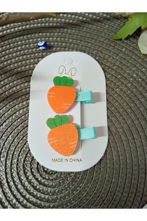 2 Parça Havuç Çocuk Pens Yan Toka Seti