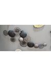 Metal Gri Mavi Duvar Süsü 40x95cm