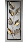 Metal Yaprak Duvar Süsü 32x90cm