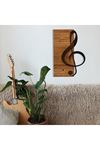 Metal Ahşap Müzik Duvar Süsü 39x58cm