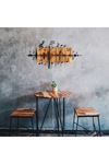 Metal Ahşap Müzik Duvar Süsü 90x47cm