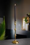 Gold Metal Uzun Şamdan Mumluk h.40cm