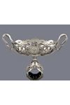 Gümüş Metal Çikolatalık Dekoratif Gondol 39x16cm h.24cm