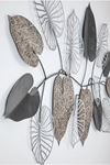 Metal Siyah Gümüş Ev Ofis Duvar Süsü 120x61cm