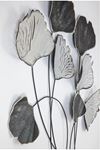 Metal Gri Siyah Ev Ofis Duvar Süsü 76x70cm