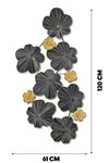 Metal Siyah Gold Ev Ofis Duvar Süsü 120x61cm