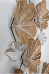 Metal Bronz Gümüş Ev Ofis Duvar Süsü 120x61cm