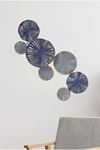 Metal Mavi Dore Ev Ofis Duvar Süsü 38x74cm