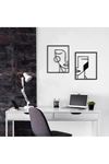 Metal Kadın Yüzü Ev Ofis Duvar Süsü 50x35cm