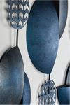 Metal Mavi Ev Ofis Otel Duvar Süsü 55x55cm