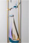 Metal Yelkenli Gold Ev Ofis Otel Duvar Süsü 32x90cm