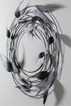 Metal Siyah Kuşlar Ev Ofis Otel Duvar Süsü 140x79cm