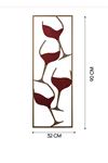 Metal Kadeh Şarap Gold Ev Ofis Otel Duvar Süsü 32x90cm