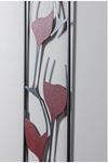 Metal Kadeh Şarap Siyah Ev Ofis Otel Duvar Süsü 32x90cm