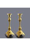 Gold Metal 2 li Kısa Şamdan Mumluk h.23cm